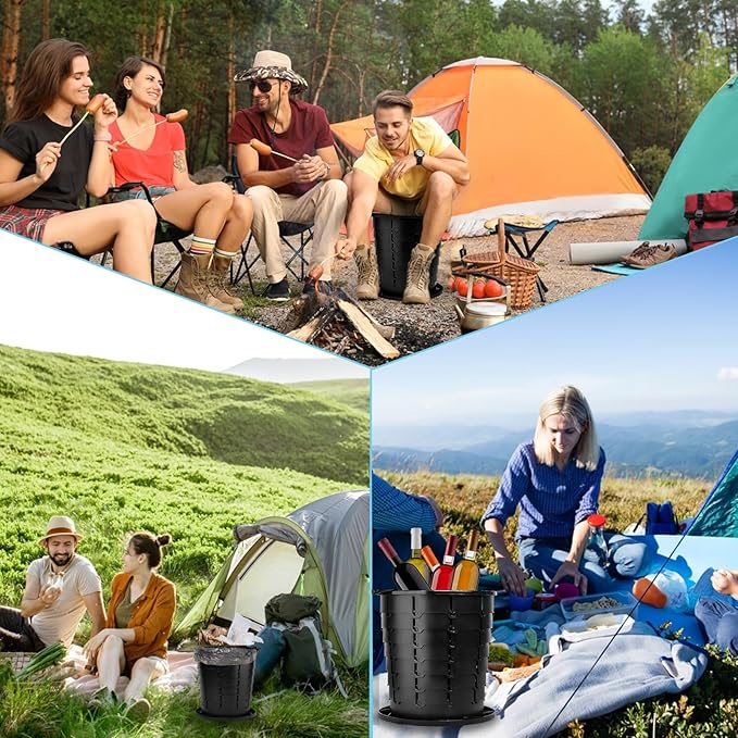 Retractable Portable Toilet - Upgraded Portable Toilet for Adults Capacity of 330 Lbs, Foldable Camping Toilet, Car RV Travel Toilet Outdoor Bathroom Emergency Portable Restroom for Kids