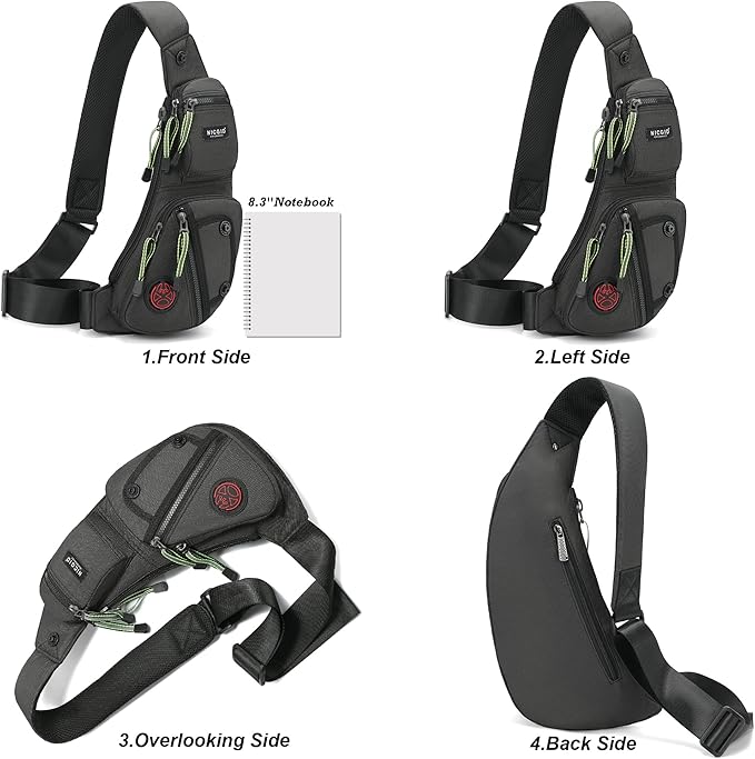 NICGID Sling Bag Chest Shoulder Backpack Crossbody Bags Casual Daypack for Men Women