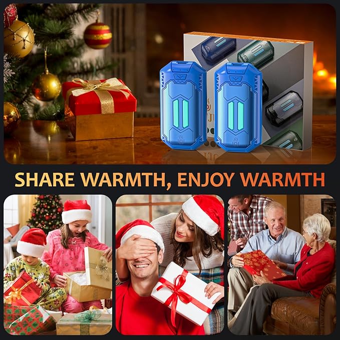 AI Hand Warmers Rechargeable 2 Pack, 6000mAh Electric Hand Warmers with 3 Heat Settings 20Hrs Long Lasting Portable Pocket Heater for Outdoor Camping, Hunting, Golf, Winter Gifts