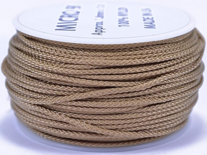 BORED? PARACORD! Nylon Micro Cord - 125 or 1000 Foot Spool Options - 70+ Colors and Patterns - 1.18mm Cord