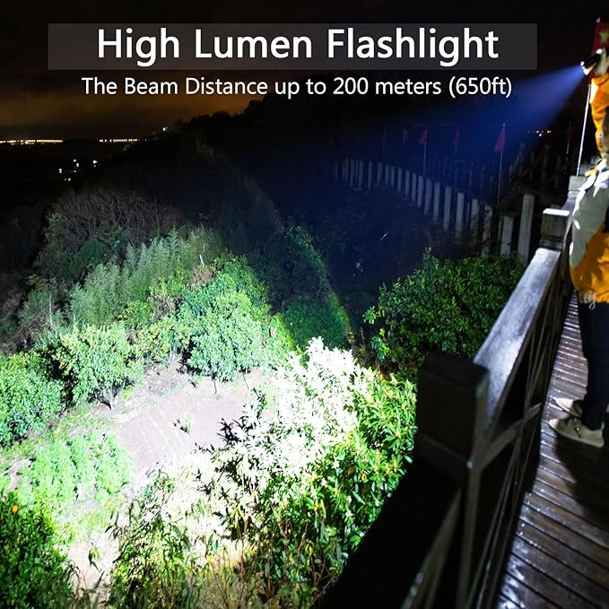 MODOAO LED Flashlights Super Bright Mini Flashlights with 5 Modes Zoomable Beam - 3pack Camping Flashlights Powerful and Bright for Outdoor Use