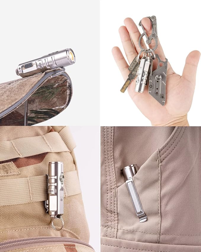 RovyVon Aurora A2 G4 Bright Keychain Flashlight USB C Rechargeable EDC Flashlight 650 lumens Small Magnetic Clip Flashlight, Lockout Feature Momentary On for Daily Carry Use