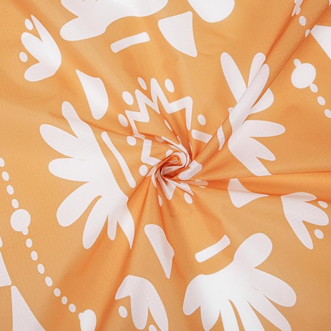 110''×118'' Extra Large Sandproof Beach Blanket 4-8 Adults, Waterproof Foldable Picnic Blankets with 4 Stakes & 4 Pockets, Lightweight Boho Outdoor Beach Mat for Travel, Camping, Hiking