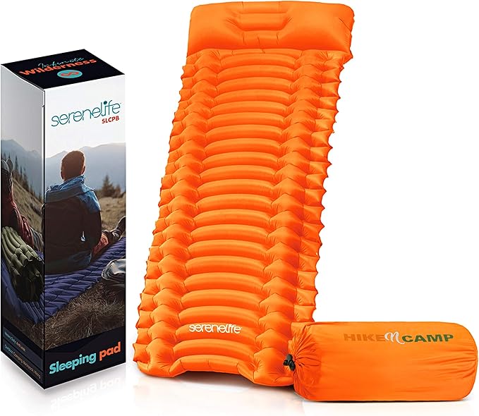 Backpacking Air Mattress Sleeping Pad - Self Inflating Waterproof Lightweight Sleep Pad Inflatable Camping Sleeping Mat w/Carrying Bag