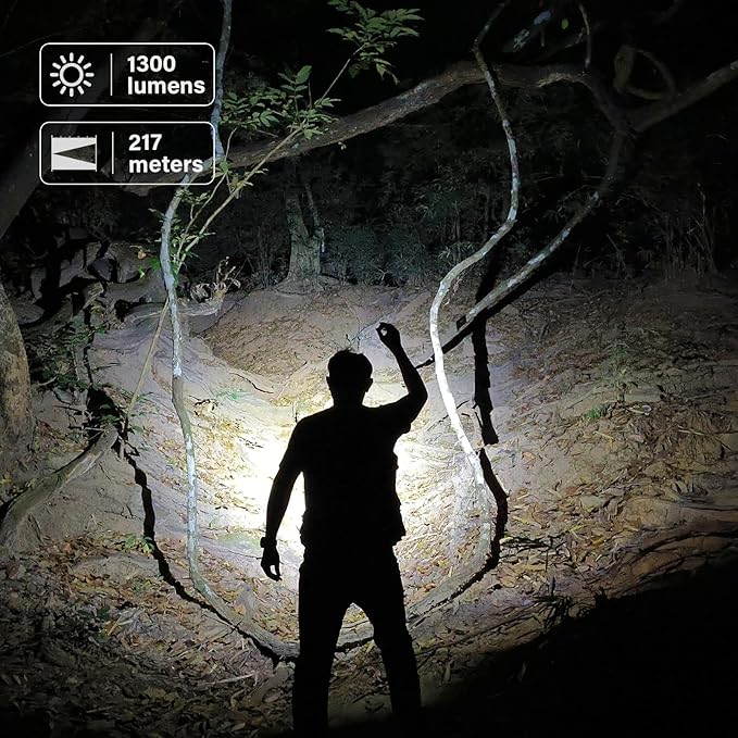 sofirn SC13 Small Rechargeable Flashlight, Pocket EDC Flashlight Bright 1300 Lumens with Magnetic Tail Cap, Mini Pocket Lights for Everyday Carry Emergenices Outdoor Camping Hiking
