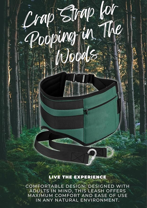 Crap Strap For Pooping In The Woods | Tree Swing Hanging Straps | Hands-Free Portable Toilet
