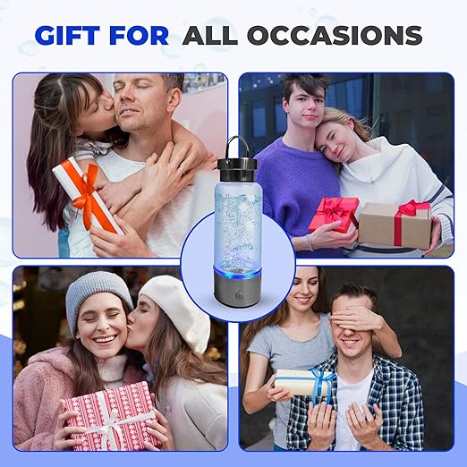 HydroBottle Advanced Hydrogen Water with TDS Meter, Durable Hook, and Protective Sleeve - Enhanced Hydration on The Go