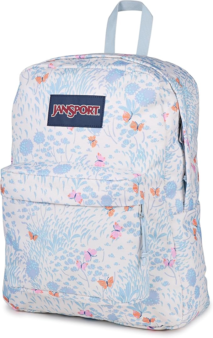 JanSport SuperBreak One Backpack - Durable, Lightweight Bag with 1 Main Compartment, Front Utility Pocket with Built-in Organizer, Premium Backpack, Fluttering Fields