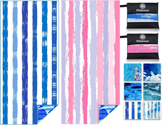 Lightweight Thin Microfiber Beach Towel Sand Free Quick Dry Absorbent Compact Soft Pool Swim Travel Towels Extra Large Oversized Beach Accessories Gifts for Adult