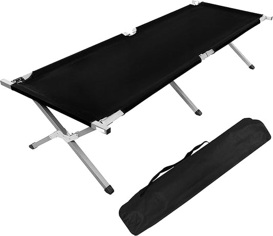 YSSOA Camping Cot, Sleeping Cots for Adults with Storage Bag, Portable and Lightweight Cot Bed for Outdoor Traveling, Hiking, Office Nap, Easy to Set up, 1 Pack
