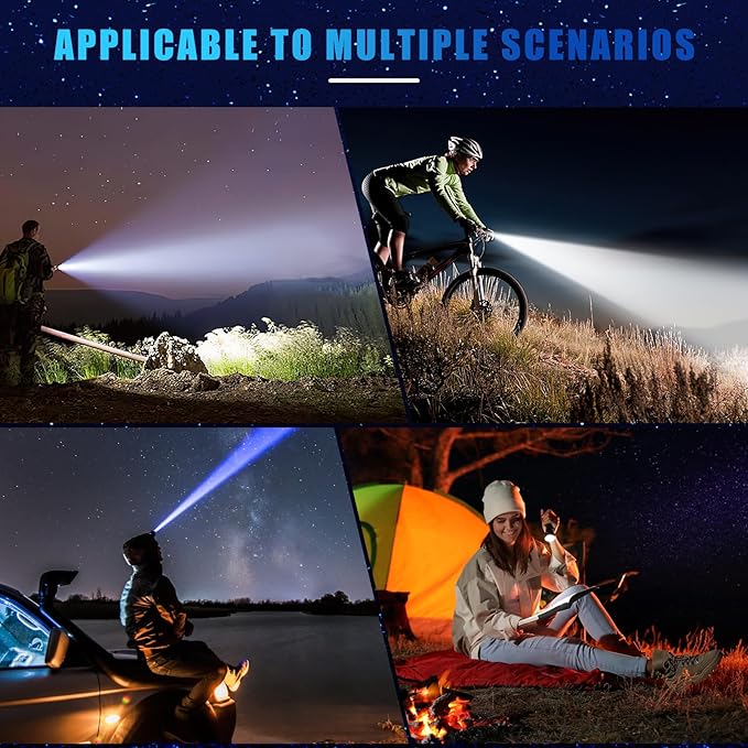 2 Pcs Mini Flashlight Rechargeable, Pocket Flashlight Super Bright 5 Modes, Powerful Mini Flashlight Portable Small LED Flashlight for Camping Outdoor