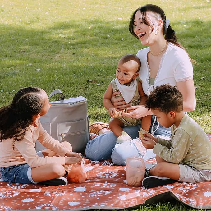 Little Unicorn Outdoor Family Picnic & Beach Blanket, Water-Resistant, Compact Fold, XL Size, 5 x 10 feet, (Sun Baked)