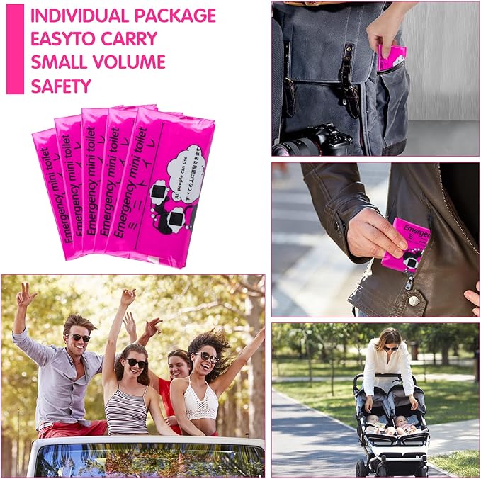 Disposable Urine Bags, 12 Pack Camping Pee Bags, Disposable Urinal Bag, Travel Urinal Bag, Toilet Traffic Jam Emergency Portable Toilet for Men Women Kids Patient