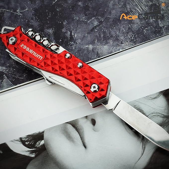 11-In-1 multifunctional pocket tool portable folding tool with blade, scissors, corkscrew, serrated, screwdriver,opener, for outdoor, disaster prevention, operation, camping tools