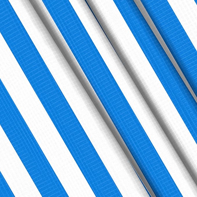 Blue Stripe Beach Blanket Sandproof Waterproof, Extra Large 78"×86" Beach Mat for 1-4 Adults w/Stake & Pocket,Compact Lightweight Sand Free Picnic Mat Beach Essential-Ultra Marine