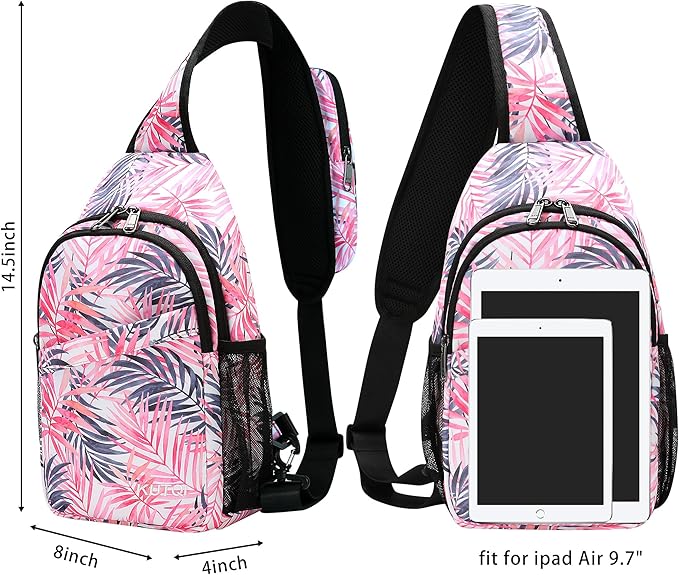 Sling Backpack Crossbody Sling Bag for Women Men Multipurpose Travel Essentials Hiking Chest Bag Daypack