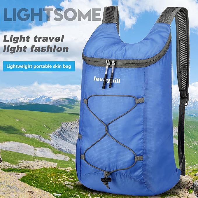 16L Hiking-Daypack Lightweight-Foldable Travel-Backpack Water-Resistant Camping Outdoor Packable Easy Carry-on Bag (Royal Blue)