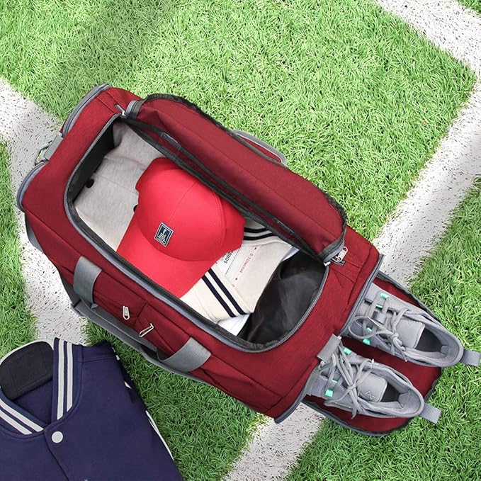 Canway Sports Gym Bag, Travel Duffel bag with Wet Pocket & Shoes Compartment for men women, 45L/40L, Lightweight