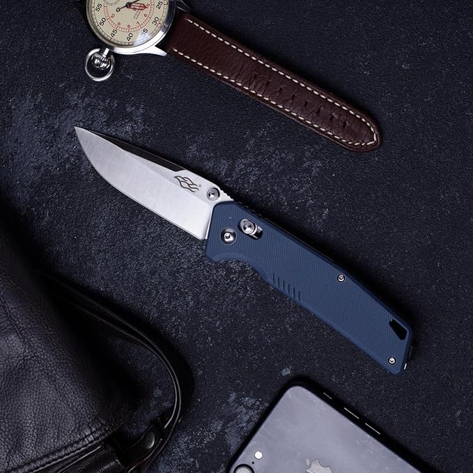 Firebird GANZO F7601 Pocket Folding Knife 440C Stainless Steel Blade G-10 Anti-Slip Handle with Clip Hunting Gear Fishing Camping Folder Outdoor EDC Knife (Grey)