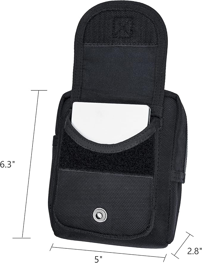 Compact Utility Gadget Pouch Tactical MOLLE Nylon Duty Belt Pouches for Police Law Enforcement Work EDC Small Tool Waist Bag for 6.1" Cellphone Outdoor Camping Hiking Organizer
