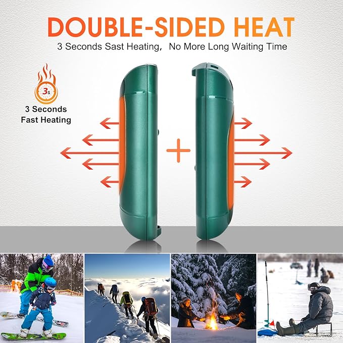 2 Pcs Mini Hand Warmer Rechargeable, 2000mAh*2 Portable Hand Warmer Reusable, 3 Levels Temperature Adjustable 2 in 1 Hand Warmer, Outdoor Indoor Warm Gift for Men Women Children