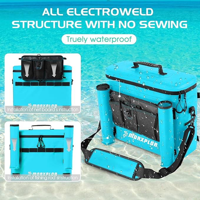 Kayak Cooler,Waterproof Kayak Seat Back Cooler for Kayaking,Kayak Accessories Cooler Bag,Protable Ice Chest,Beach Cooler,Travel Cooler for Camping or Lunch Bag