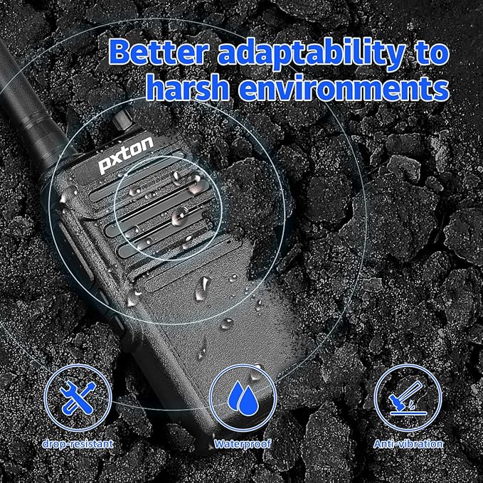999S Rechargeable walkie talkies for Adults Long Range with Upgrade earpieces and Charger Dock,GMRS Handheld Two Way radios IP54 Waterproof 10 NOAA CH walkie Talkie (2 Pack)