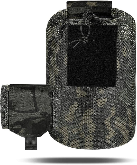 Dump Pouch Tactical Molle Mesh Pouches,Lightweight Range Compact Micro Drawstring Foraging Roll Up Foldable Recovery Ar Mag Tool Pack,EDC Drop Net Storage Belt Bag.…