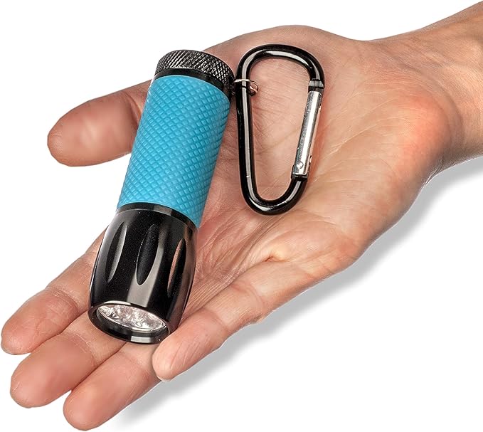 Carson UVSight PRO UV Flashlight with 9 Ultra Violet LED Bulbs and Carabiner Clip - Great for Detecting Pet Stains, Auto Leaks, Currency, Scorpions, Resin Curing & More (SL-44), Blue, XX-Large
