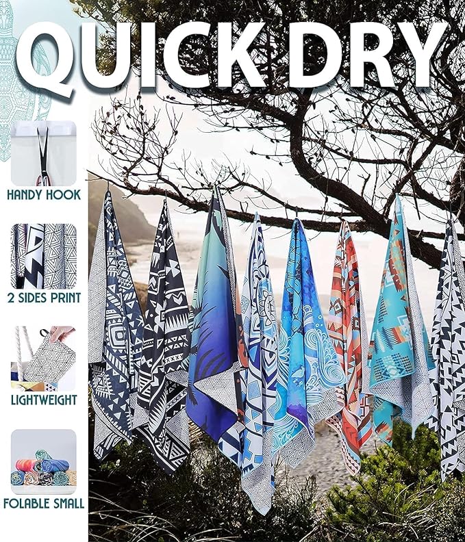 Microfiber Beach Towel – Blue Butterfly Quick Dry Lightweight Sand Free Oversized Large Towel Accessories Travel Must Have Swim Pool Yoga Camping Gear Summer Cruise Ship Essentials Cloud Compact Gift