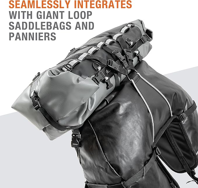 Giant Loop Tillamook Dry Bag, Waterproof Motorbike Luggage, Ideal for Fly and Ride Trips, 48-Liters Storage, Fits Any Large Motorcycle, UTVs, ATVs & Overlander