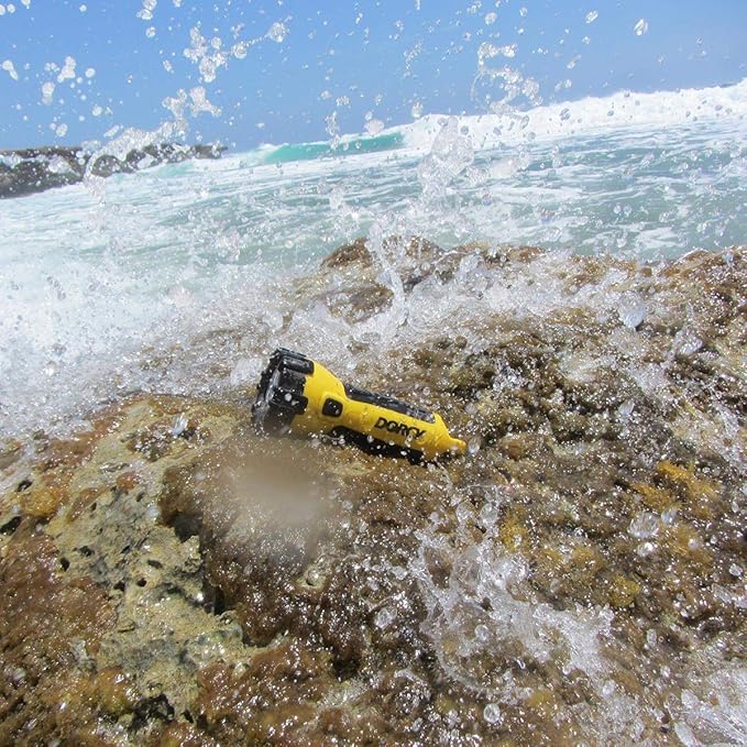 Dorcy 41-2524 2 pk Floating LED Flashlight with Carabineer Clip, 150 Lumens, Yellow