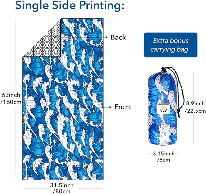 4Monster Microfiber Beach Towel Quick Dry,Super Absorbent Lightweight Travel Towel for Swimmers, Sand Free Camping Towel, Beach Towels for Pool, Swim, Water Sports,Yoga,Gym,Backpacking