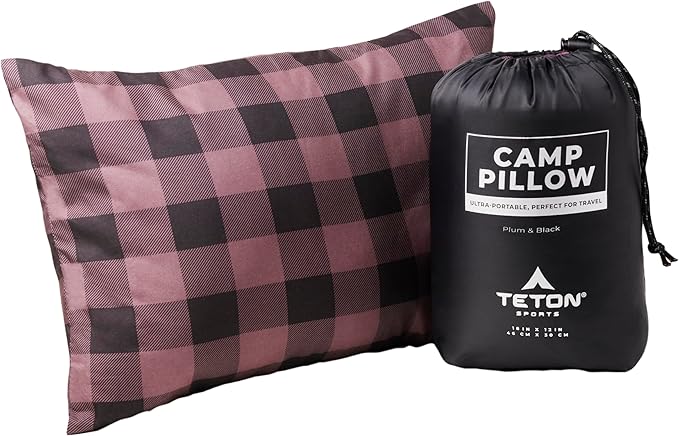 TETON Sports Camp Pillow; Great for Travel, Camping and Backpacking; Washable