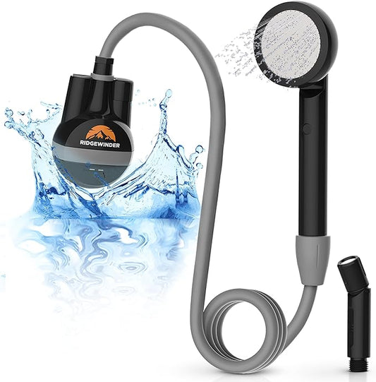 Portable Shower for Camping - Camp Shower with Rechargeable Battery and Included showerhead. Complete Camping Shower Plus Sprayer Attachment