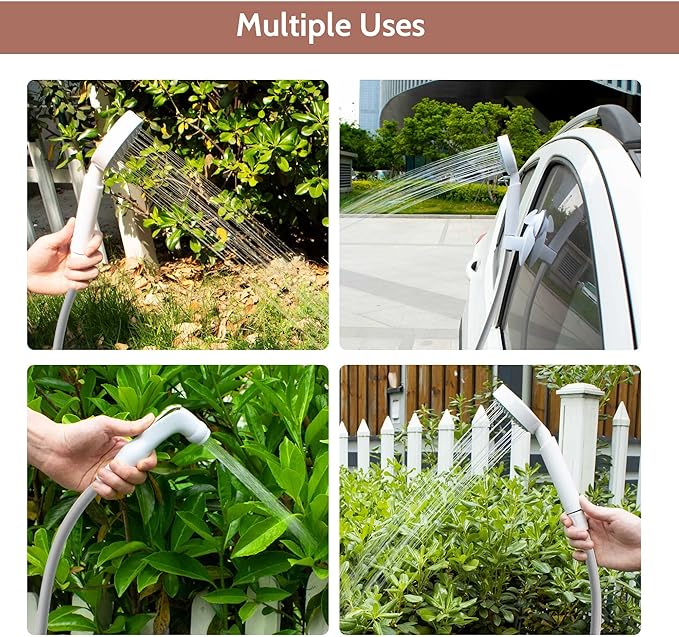 VINTEX Portable Camping Shower, Portable Shower with USB Rechargeable Battery, Outdoor Shower for Hiking, Traveling, Pet Bath