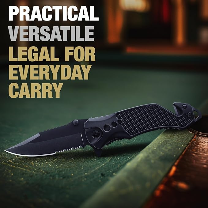 Father Day Gifts - Legal Pocket Knife for Stepdad & Father - Mens Gift Ideas - Best Father’s Day Gifts - Cool Folding Knives - Birthday Gifts for Men - Presents for Dad Husband Boyfriend - 6680 G