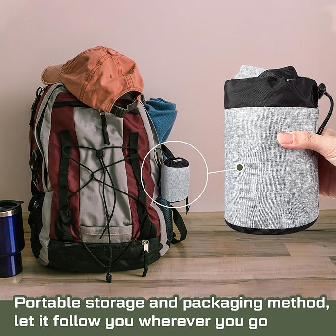 Soaoo 4 Pcs Camping Pillow with Removable Cover Inflatable Pillow Lightweight Backpacking Pillow Neck Lumbar Support Pillow Blow up Pillow with Storage Bags for Air Travel Sleeping Seat Hiking (Black)