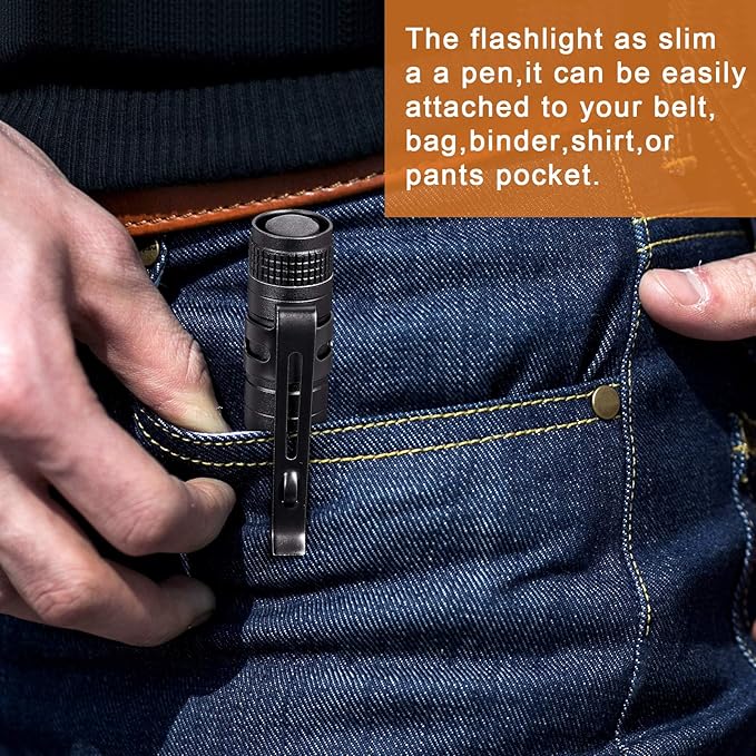 10 Pieces Mini Small LED Flashlight Handheld Pen Light Flashlight with Clip Led Pen Pocket Light Torch for Camping Outdoor Emergency Diary Lighting (3.5 Inches, 5.2 Inches)