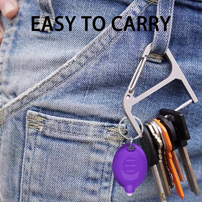 Mini UV LED Keychain Flashlight, Compact 395nm UV Blacklight, Portable Pocket UV Flashlight for Detecting Stains, Scorpions, and Fluorescent Elements - 6 Pack