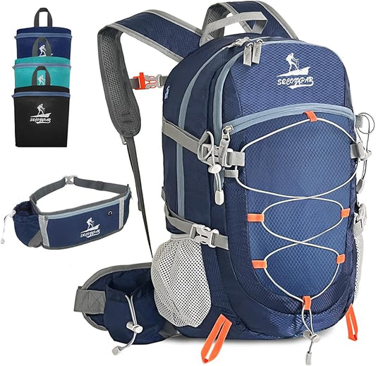 Hiking Backpack Packable 40L Foldable Camping - Lightweight Travel Daypacks Water-resistant Backpacks Outdoor Sports for Men Women (Blue)
