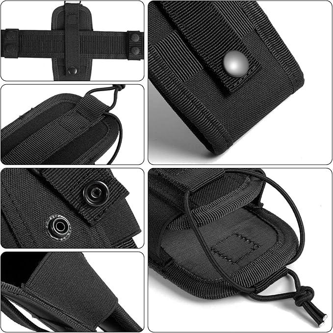 FRTKK Tactical Radio Holder Radio Holster Molle Radio Pouch Universal Radio Case Military Heavy Duty Radio Bag for Police Firefighter Two Ways Walkie Talkies Vest