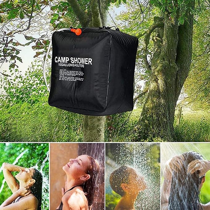 40L Water Bag Solar Heated, Solar Heating 40L Solar Shower Bag for Camping for Outdoor