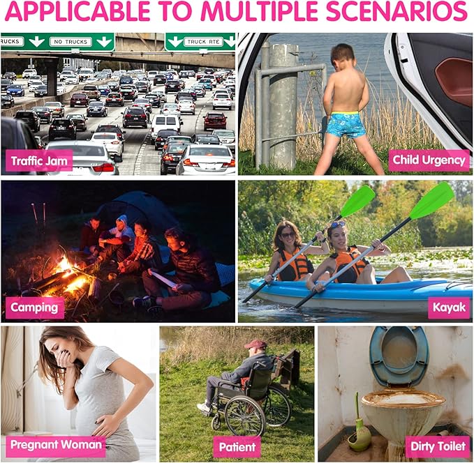 Disposable Urine Bags, 12 Pack Camping Pee Bags, Disposable Urinal Bag, Travel Urinal Bag, Toilet Traffic Jam Emergency Portable Toilet for Men Women Kids Patient