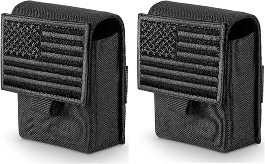 2 Pack Tactical Pouches, Molle EDC Compact Pouch Small Utility Pouch Accessories Battery Cigarette Case Card Holder Lighter Slot Mini Cigar Belt Waist Pack