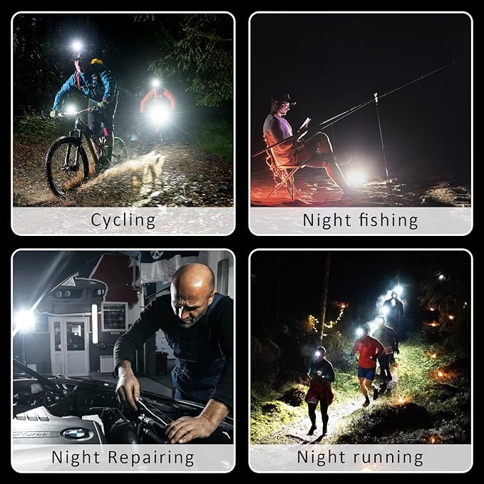 MAKDAK Keychain Flashlights Cob Keychain Work Light 4 Light Modes Small Emergency Light with Folding Bracket Bottle Opener for Fishing,Camping and Walking 4Pack