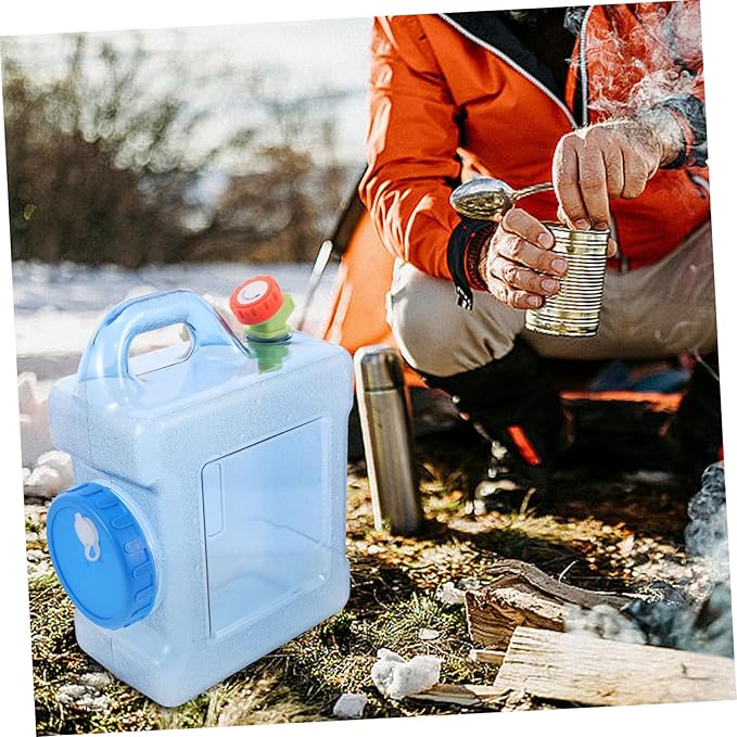 Abaodam Portable Drinking Bucket Water Storage Container with Faucet Outdoor Water Container Outdoor Camping Water Bucket Outdoor Supply Portable Water Jug Liquid Storage Bucket