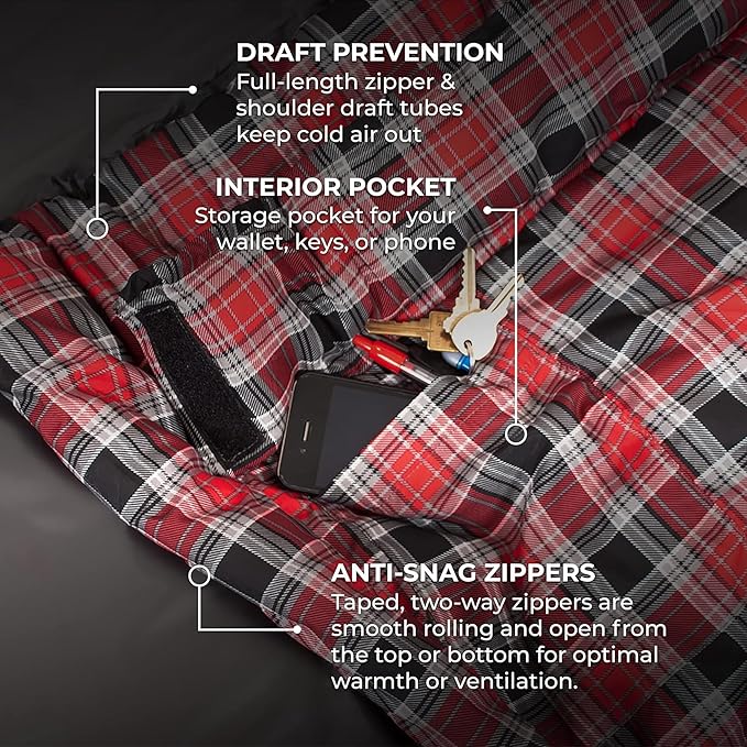 Teton Celsius XXL Sleeping Bag, Cold Weather Sleeping Bags for Adults and Kids, Camping Made Easy and Warm. Compression Sack Included, 35F, 25F, 0F, 20F Degree