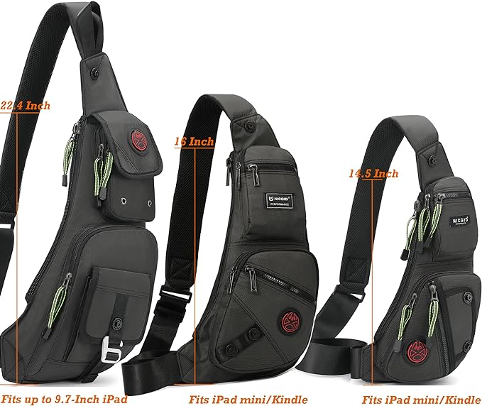 NICGID Sling Bag Chest Shoulder Backpack Crossbody Bags Casual Daypack for Men Women