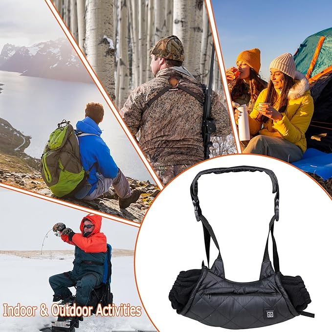 Heated Hand Muff, Electric Heating Hand Warmer Pouch, Suitable for Outdoor Hunting, Sports, Photography, Golf, Hike, Football, Snow Camping in Cold Winter Keep Warmth